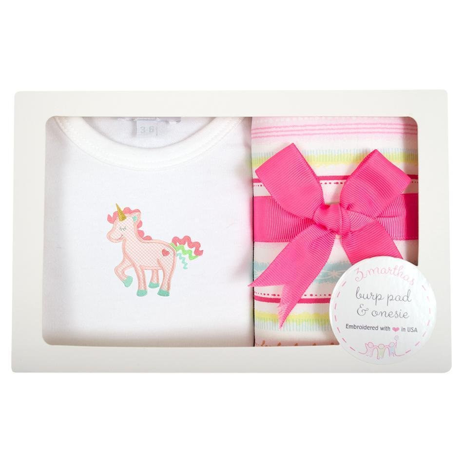 Onesie & Burp Box Set | Unicorn - So & Sew Boutique