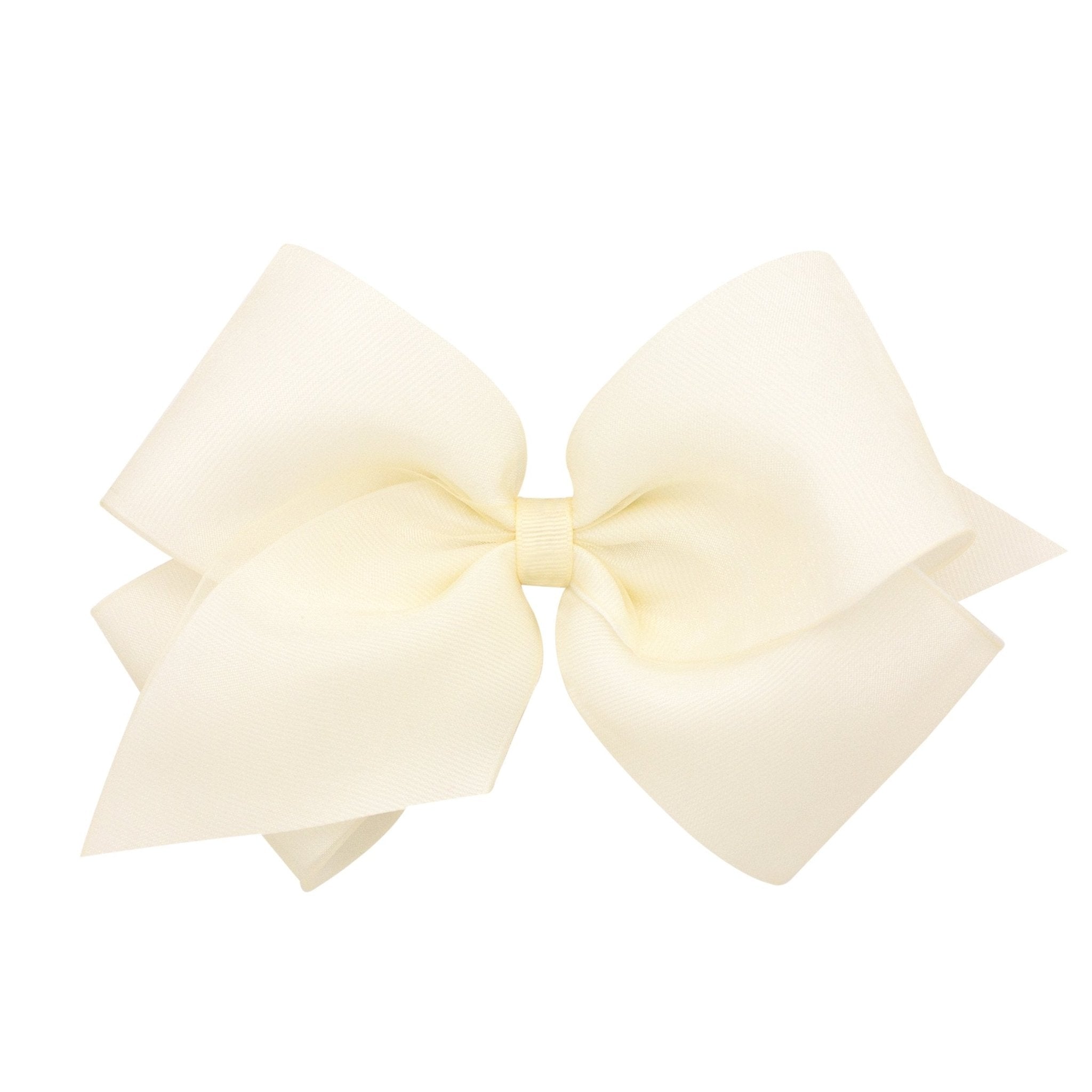 Organza Overlay Bow - Off White - So & Sew Boutique