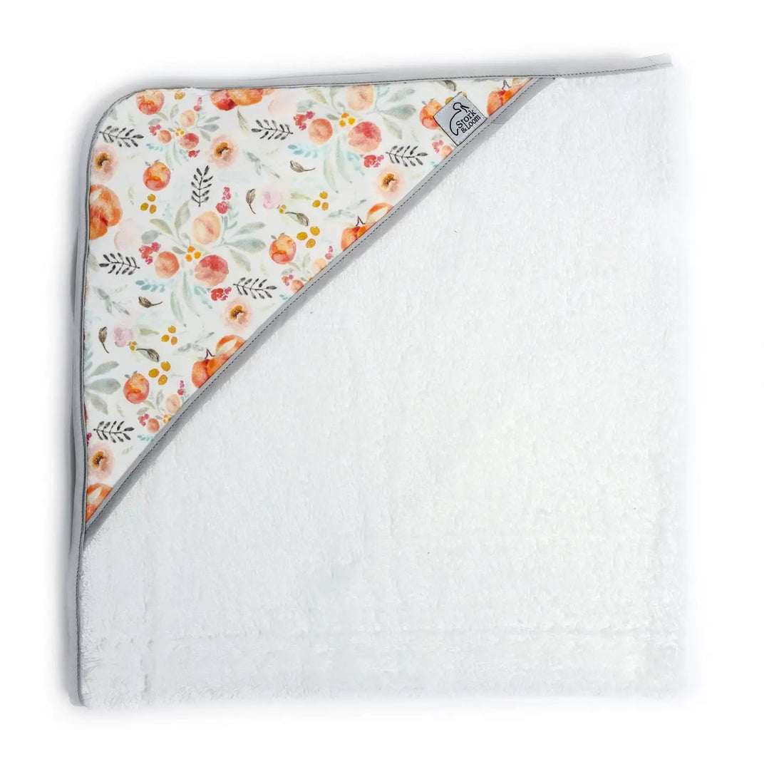 Peach Print Hooded Towel - So &amp; Sew Boutique