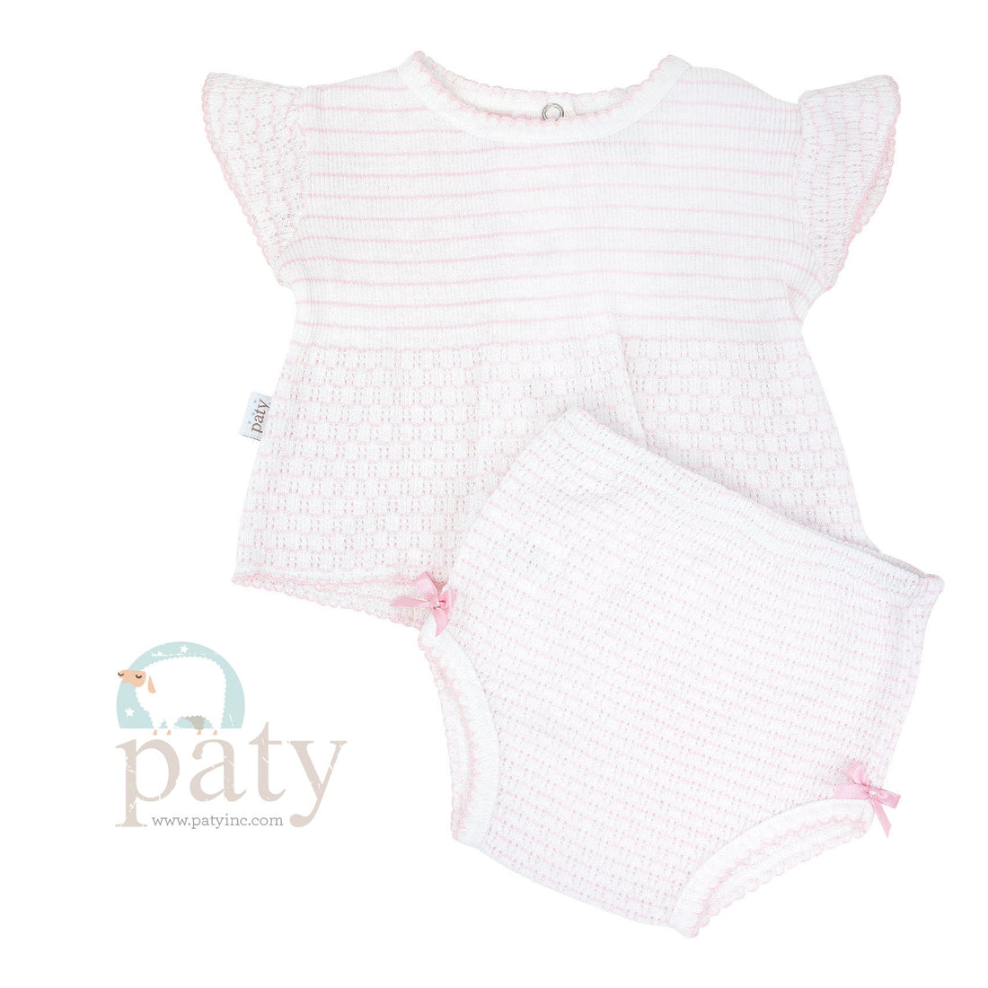 Pink Paty Knit Bloomer Set - So &amp; Sew Boutique