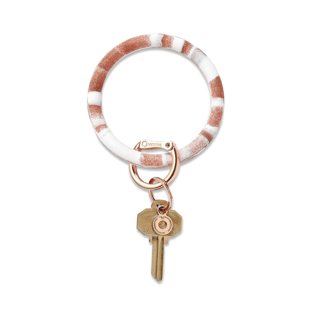 Silicone Big O Key Ring | Marble Collection - So &amp; Sew Boutique