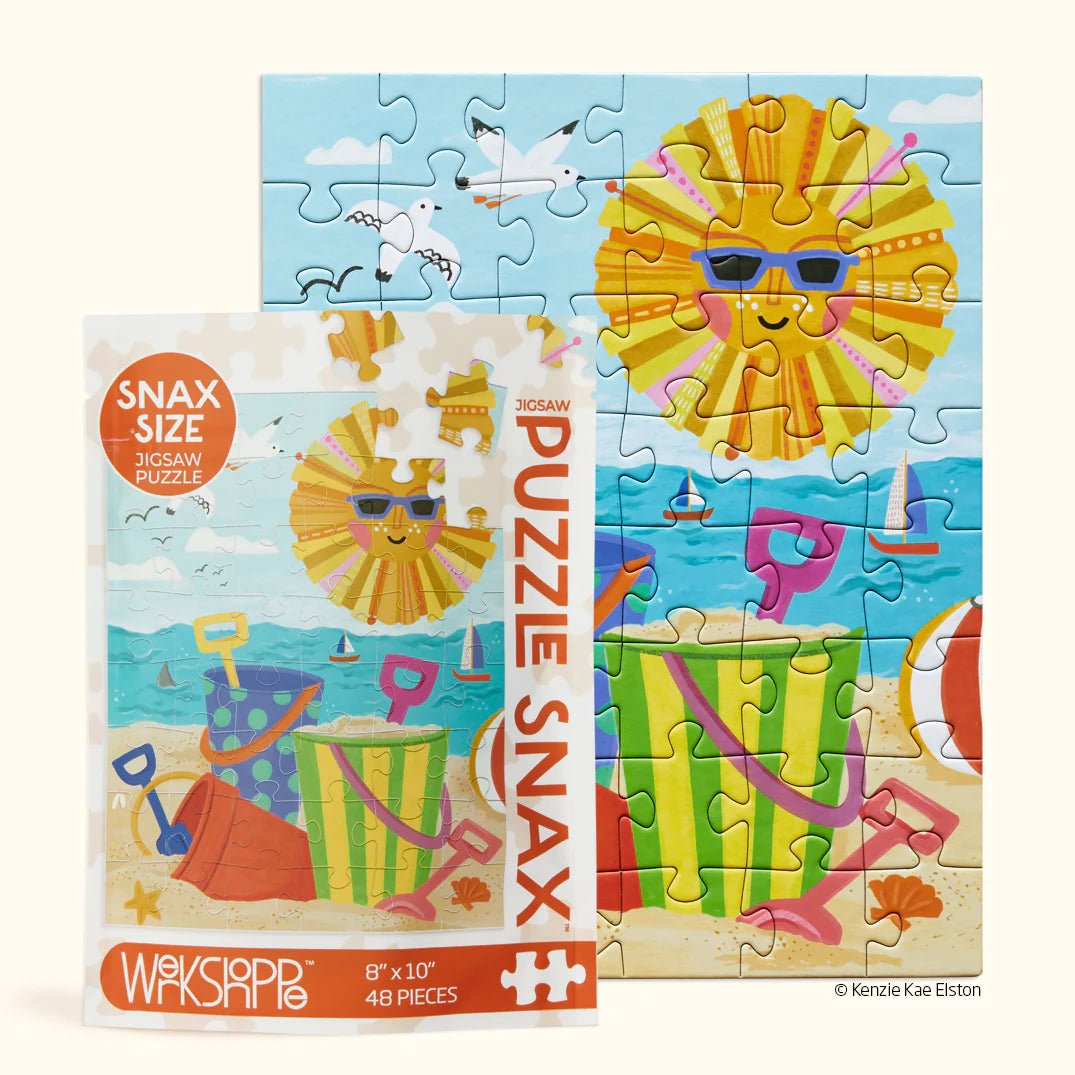 Snack Size Puzzles | Beach Play | 48 Pieces - So &amp; Sew Boutique