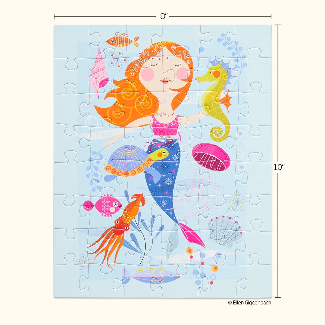 Snack Size Puzzles | Mermaid &amp; Friends | 48 Pieces - So &amp; Sew Boutique