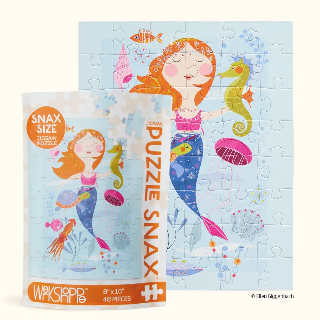 Snack Size Puzzles | Mermaid &amp; Friends | 48 Pieces - So &amp; Sew Boutique