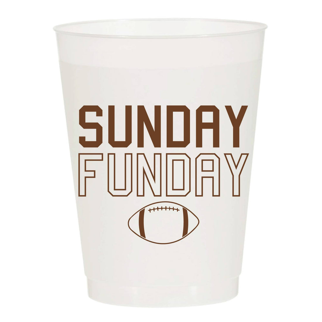 Sunday Funday Football Tailgate Frosted Cups - Sports - So &amp; Sew Boutique