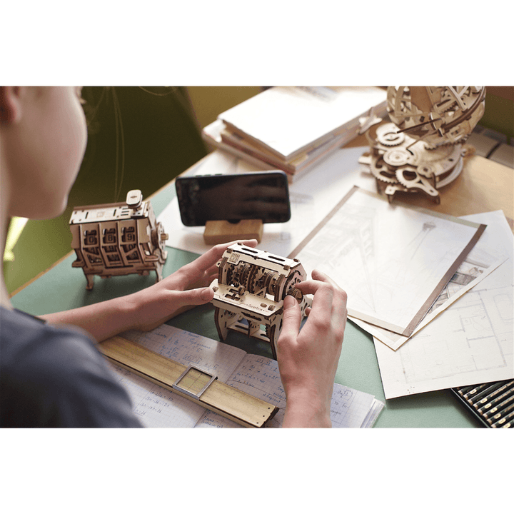 UGears Mechanical Puzzle | STEM LAB Gearbox - So & Sew Boutique