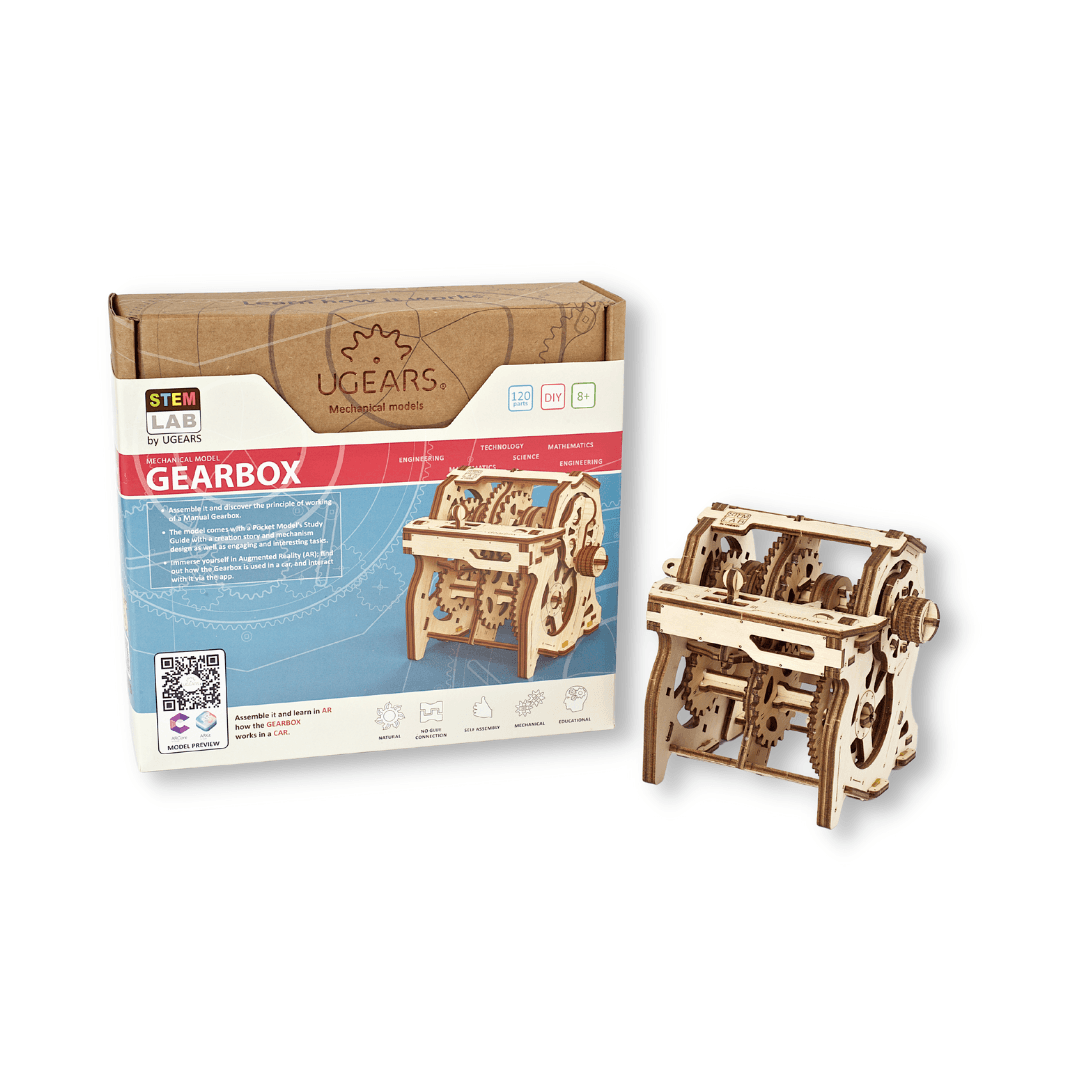 UGears Mechanical Puzzle | STEM LAB Gearbox - So &amp; Sew Boutique