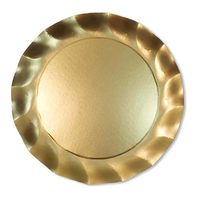 Wavy Charger Plate | Gold Satin (8pk) - So &amp; Sew Boutique