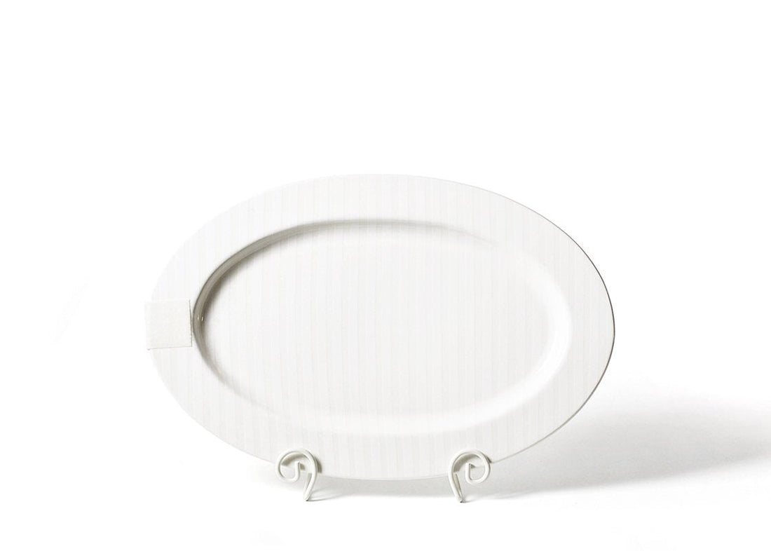 White Stripe Big Entertaining Oval Platter - So &amp; Sew Boutique
