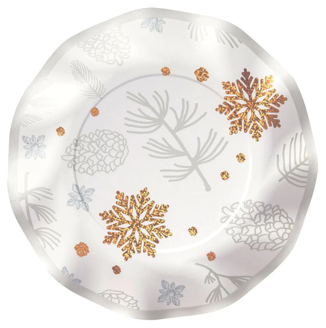 Winter Frost Paper Salad Plate (8pk) - So &amp; Sew Boutique