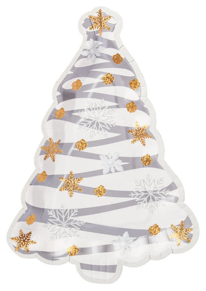 Winter Frost Paper Tree Plate (8pk) - So &amp; Sew Boutique