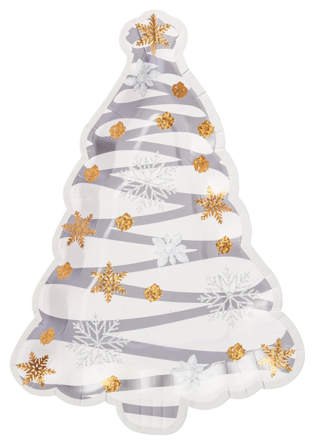 Winter Frost Paper Tree Plate (8pk) - So & Sew Boutique